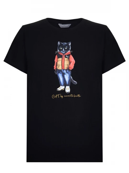 Foto van product Cat e Lolette Shirt 'Sport Casual cat' blauw