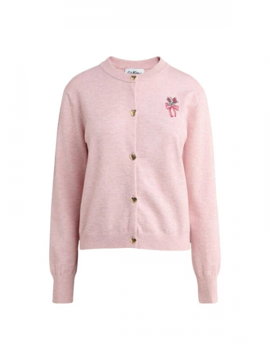 Foto van product Cath Kidston Gebreid vest jade groen / oudroze / donkerrood