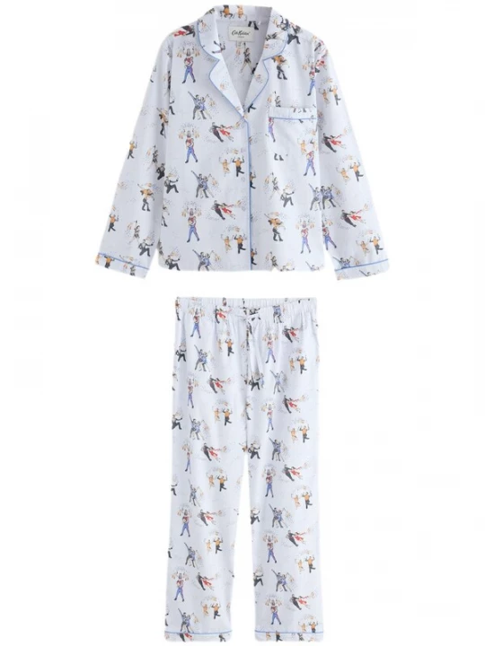 Foto van product Cath Kidston Pyjama 'Lilah And Lewis' blauw / lichtblauw / rood / zwart