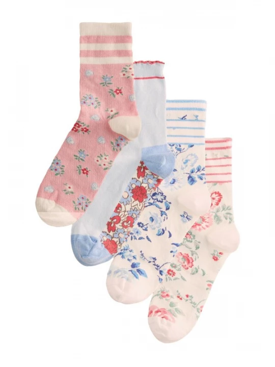 Foto van product Cath Kidston Sokken lichtblauw / rosa / oudroze / wit