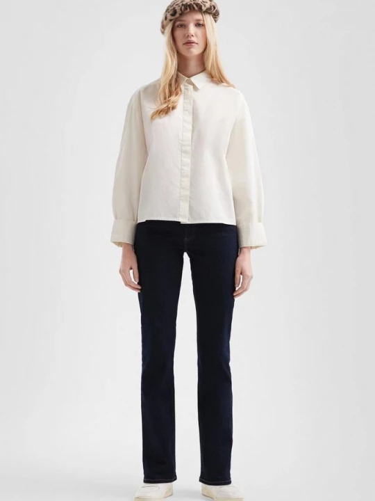 Foto van product Catie jeans / Halfhoog / Rechte pijp QS blauw