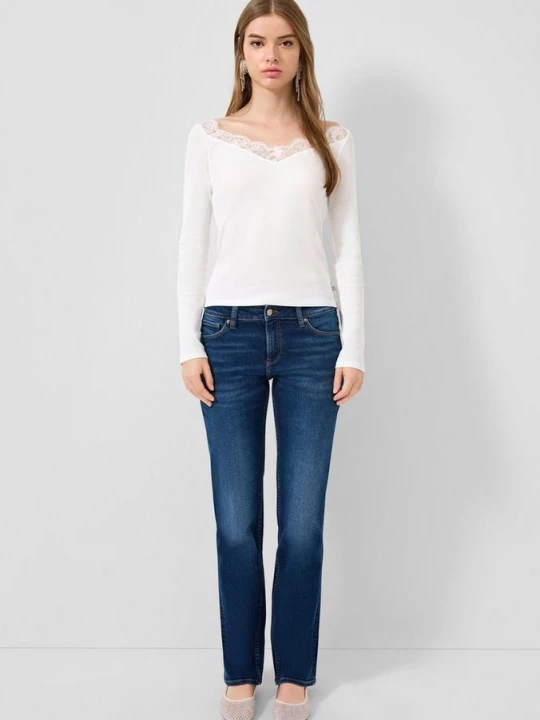 Foto van product Catie jeans / slim fit / halfhoog / rechte pijp QS blauw