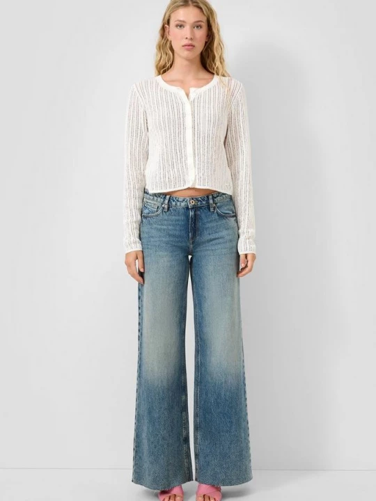 Foto van product Catie jeans / Slim Fit / Halfhoog / Wijde pijpen QS blauw