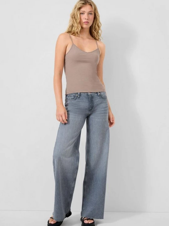 Foto van product Catie jeans / Slim Fit / Halfhoog / Wijde pijpen QS grijs