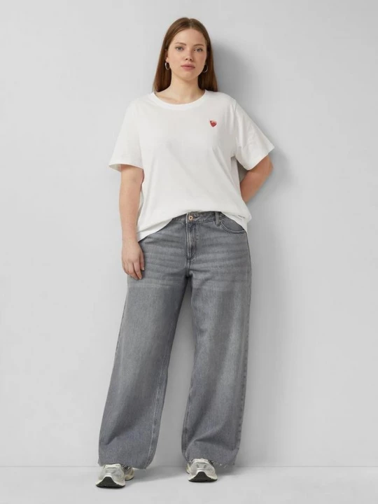 Foto van product Catie jeans / Slim Fit / Halfhoog / Wijde pijpen QS grijs
