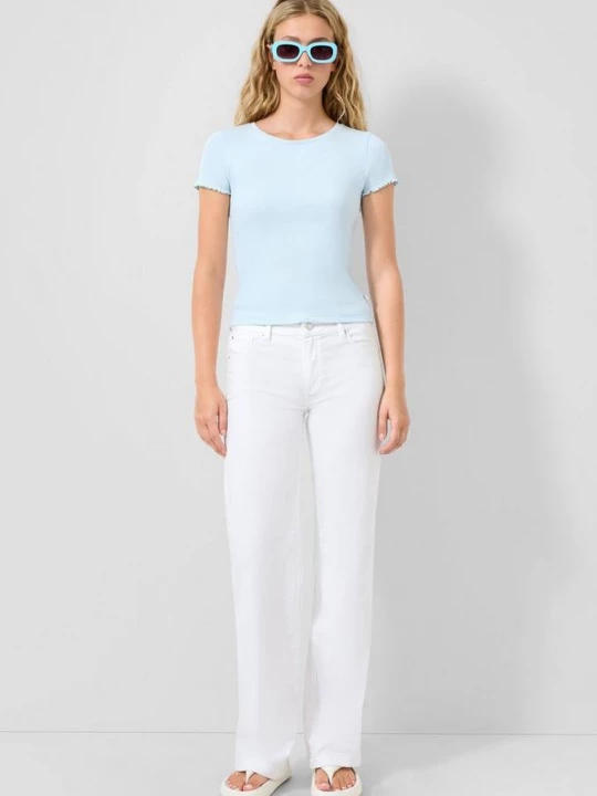 Foto van product Catie jeans / Slim Fit / Halfhoog / Wijde pijpen QS wit