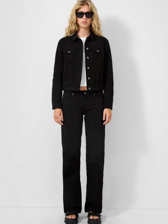 Foto van product Catie jeans / Slim Fit / Halfhoog / Wijde pijpen QS zwart