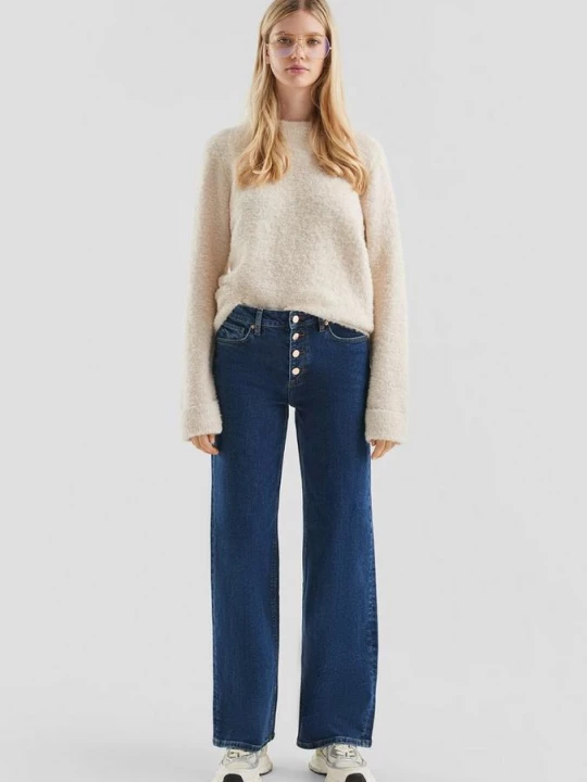 Foto van product Catie jeans / Slim Fit / Hoge taille / Wijde pijpen QS blauw