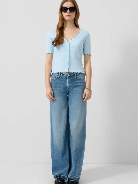 Foto van product Catie jeans / Slim Fit / Hoge taille / Wijde pijpen QS blauw