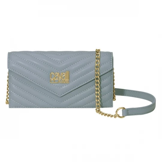 Foto van product Cavalli Class Clutch 'Valeria' lichtblauw / goud