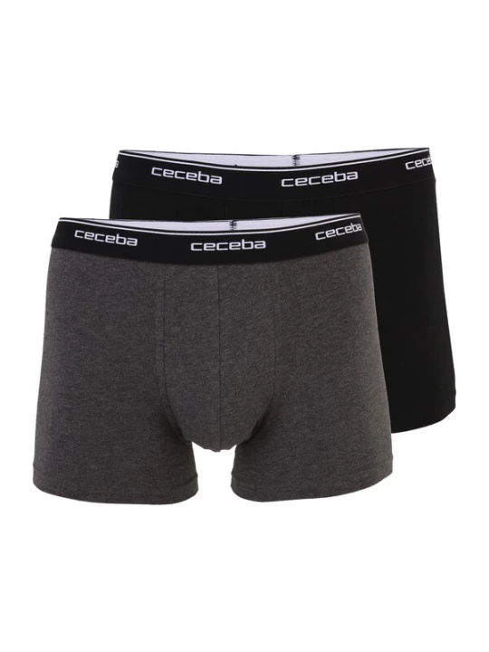 Foto van product CECEBA Boxershorts grijs gemêleerd / zwart / wit