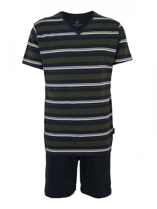 Foto van product CECEBA Pyjama kort navy / groen / wit