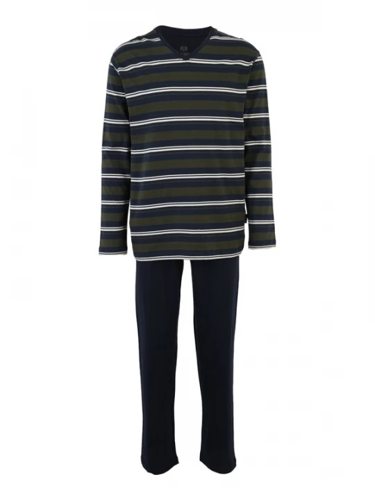 Foto van product CECEBA Pyjama lang navy / kaki / wit