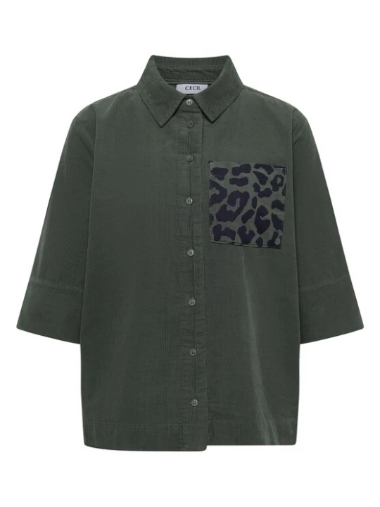 Foto van product CECIL Blouse donkergroen / zwart