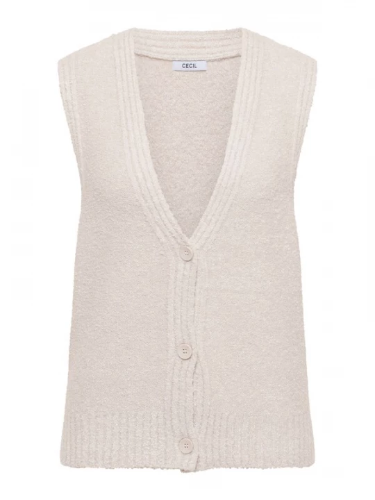 Foto van product CECIL Gebreide bodywarmer donkerbeige
