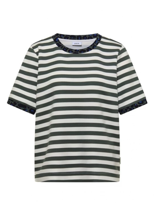 Foto van product CECIL Shirt azuur / spar / zwart / wit