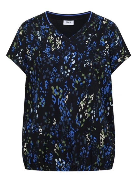 Foto van product CECIL Shirt blauw / donkerblauw / lichtgroen / wit