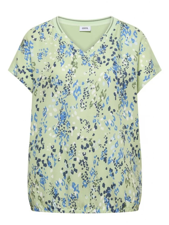 Foto van product CECIL Shirt blauw / mintgroen / wit
