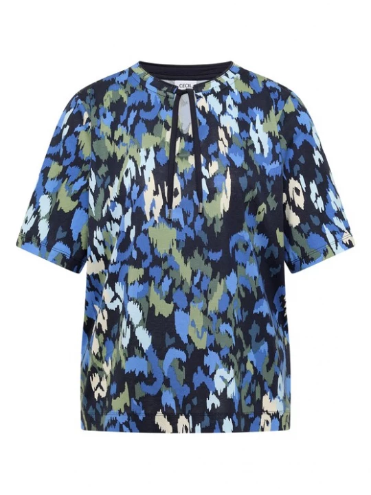 Foto van product CECIL Shirt crème / donkerblauw / olijfgroen / zwart