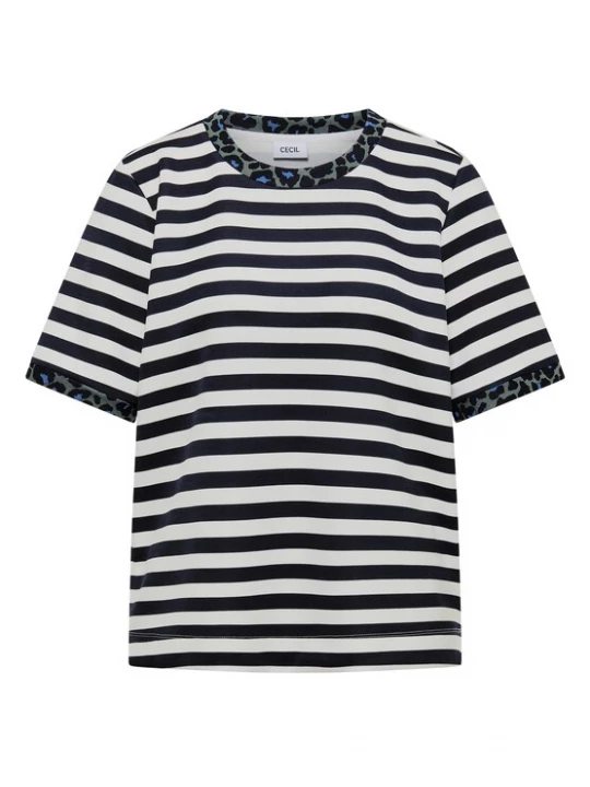 Foto van product CECIL Shirt ecru / hemelsblauw / donkerblauw / lichtgroen