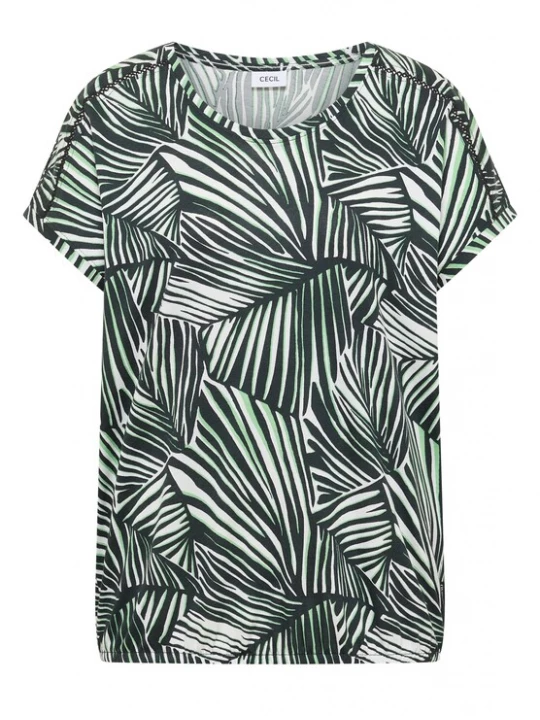 Foto van product CECIL Shirt groen / wit