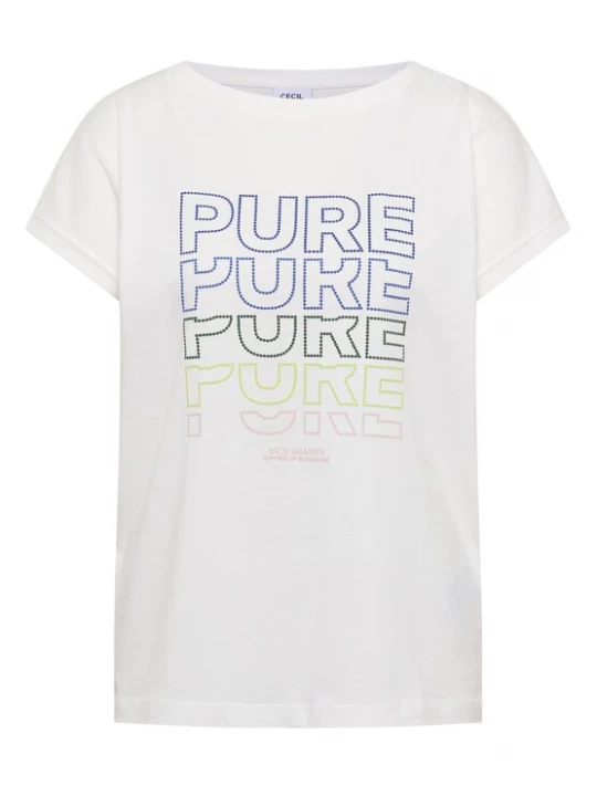 Foto van product CECIL Shirt 'Pure' saffier / groen / appel / wit