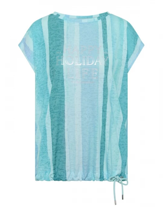 Foto van product CECIL Shirt turquoise / petrol / mintgroen / zilver