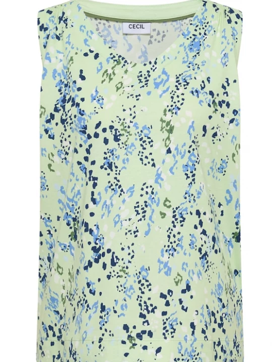 Foto van product CECIL Top navy / olijfgroen / lichtgroen / wit