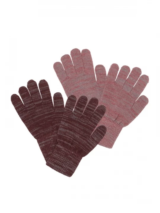 Foto van product CeLaVi Handschoenen 'Magic' donkerbruin / grijs / oudroze