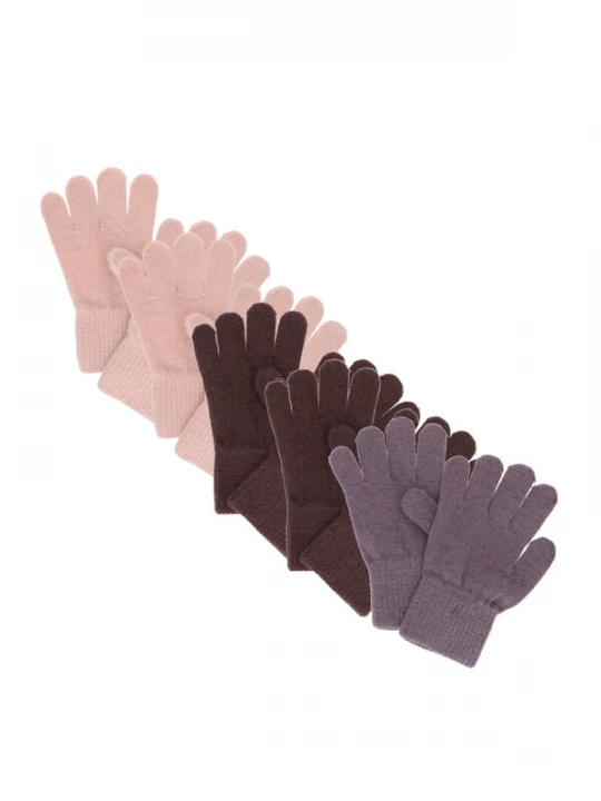 Foto van product CeLaVi Handschoenen 'Magic' kastanjebruin / mauve / rosa