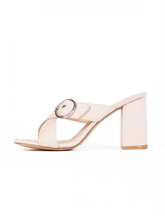 Foto van product Celena Muiltjes 'Chene' nude / zilver
