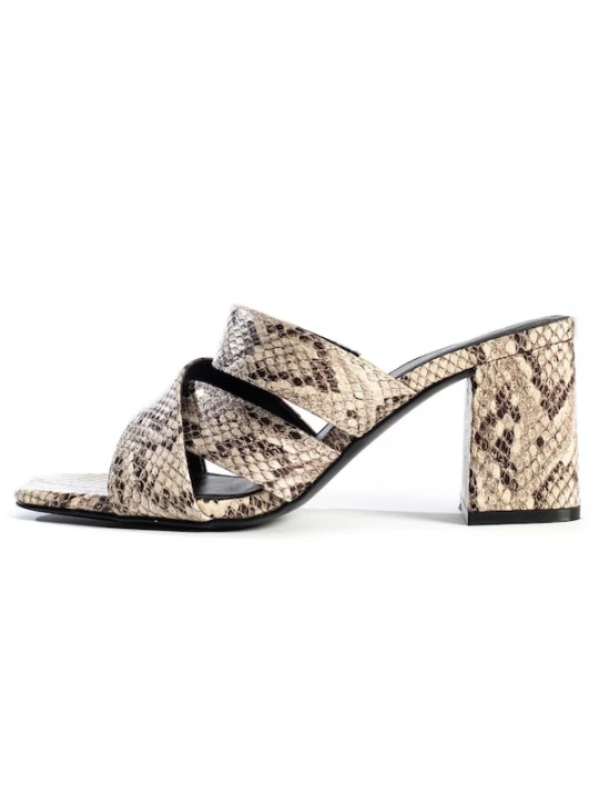 Foto van product Celena Muiltjes 'Connie' beige / bruin / zwart