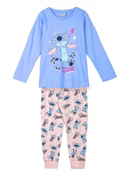 Foto van product Cerdá Nachtkledij 'Disney Stitch Pyjama Girls Set' blauw Cerda