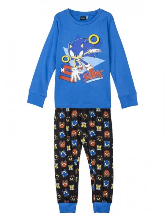 Foto van product Cerdá Nachtkledij 'Sonic Pyjama Set Kids Blue – Boys Girls Sleepwear Long Sleeve Top and Pants' blauw Cerda