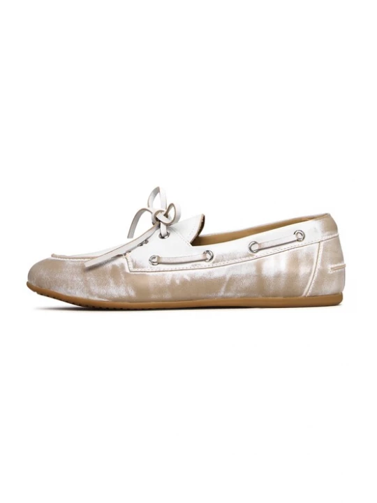 Foto van product CESARE GASPARI Mocassins beige / wit