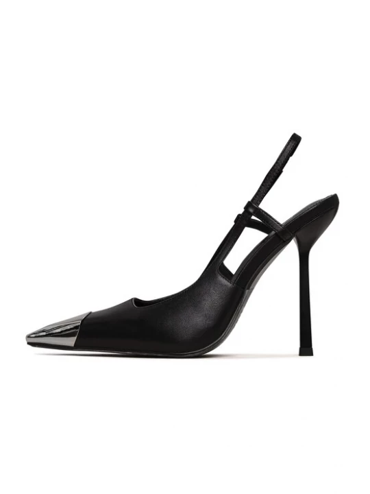 Foto van product CESARE GASPARI Slingpumps zwart / zilver
