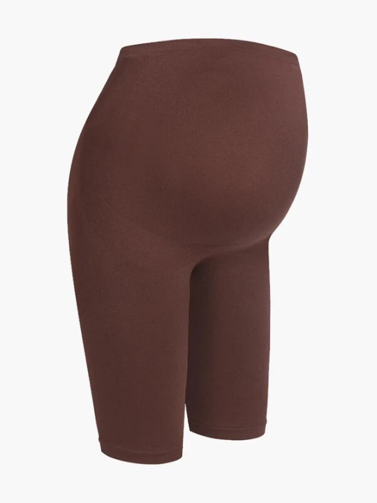 Foto van product cfab Broek 'Seamless Umstandsshorts mit hohem Bund' bruin