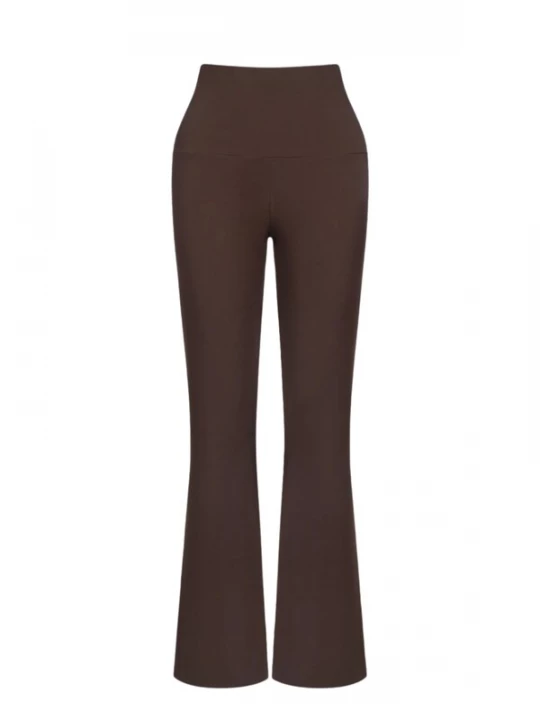Foto van product cfab Leggings 'Cotton Flared Bootcut Leggings' donkerbruin