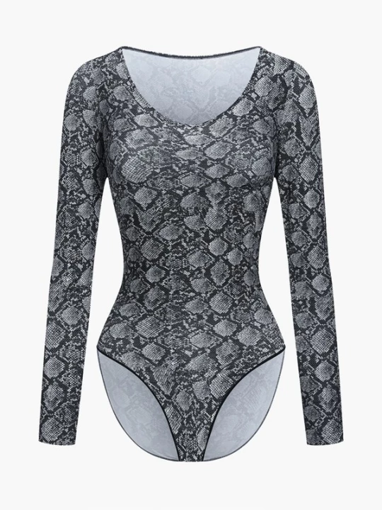 Foto van product cfab Shapingbody 'Bodysuit Sculpting Shapewear Longsleeve mit Slip' antraciet