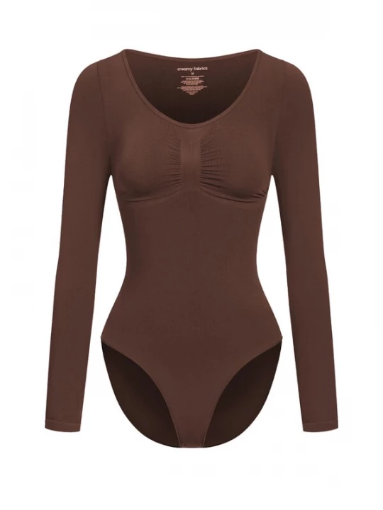 Foto van product cfab Shapingbody 'Bodysuit Sculpting Shapewear Longsleeve mit Slip' bruin