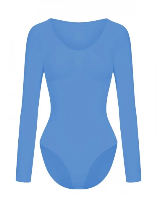 Foto van product cfab Shapingbody 'Bodysuit Sculpting Shapewear Longsleeve mit Slip' cyaan blauw
