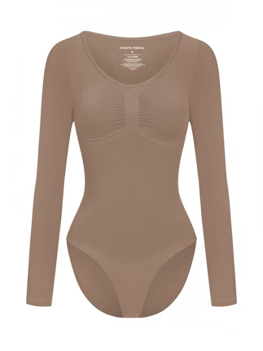 Foto van product cfab Shapingbody 'Bodysuit Sculpting Shapewear Longsleeve mit Slip' karamel