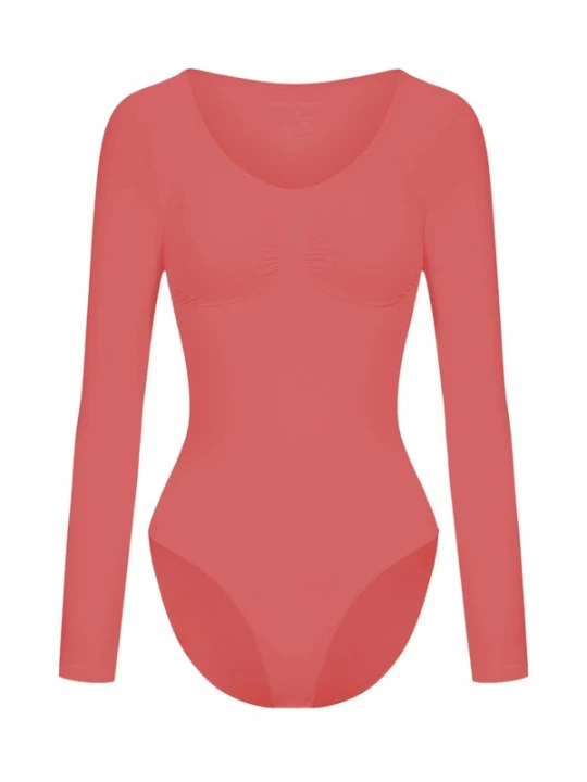 Foto van product cfab Shapingbody 'Bodysuit Sculpting Shapewear Longsleeve mit Slip' koraal