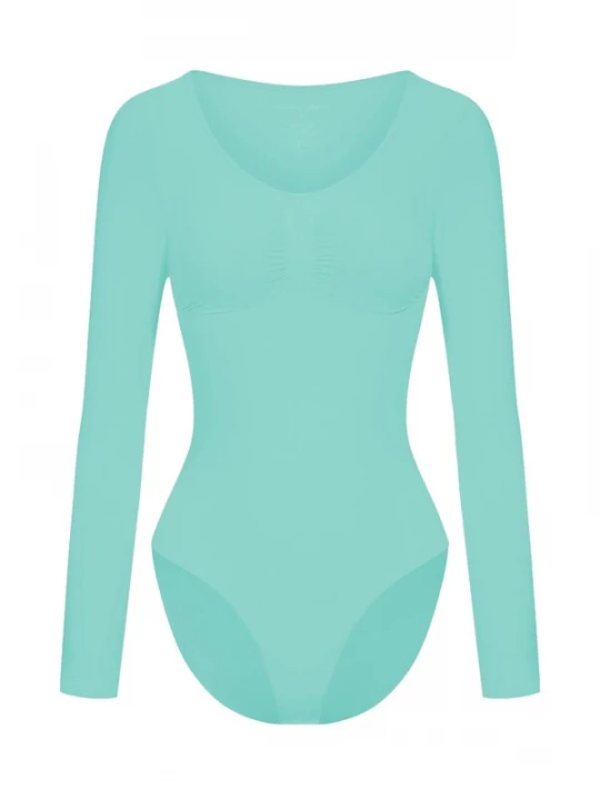 Foto van product cfab Shapingbody 'Bodysuit Sculpting Shapewear Longsleeve mit Slip' mintgroen