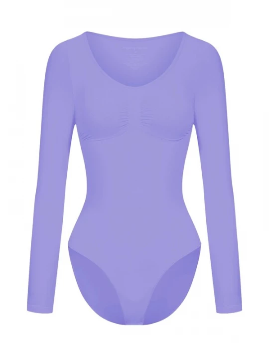 Foto van product cfab Shapingbody 'Bodysuit Sculpting Shapewear Longsleeve mit Slip' violetblauw