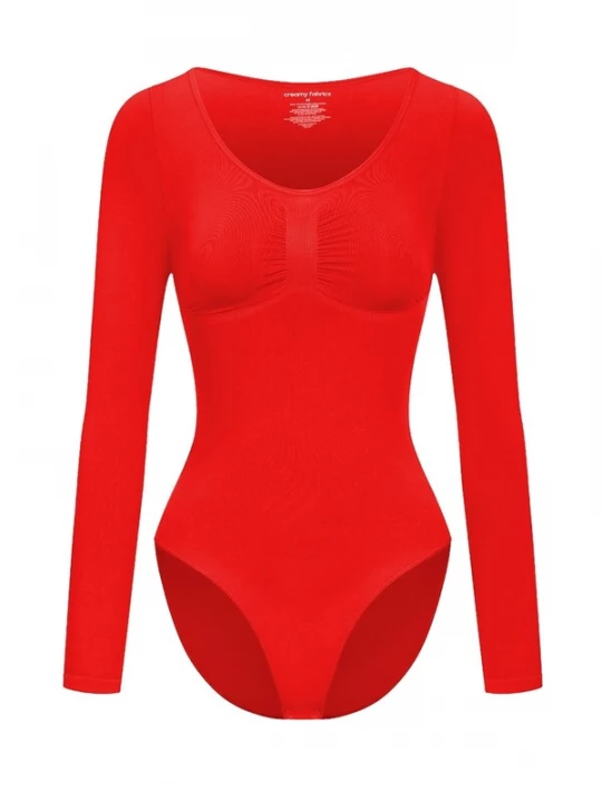 Foto van product cfab Shapingbody 'Bodysuit Sculpting Shapewear Longsleeve mit Slip' vuurrood