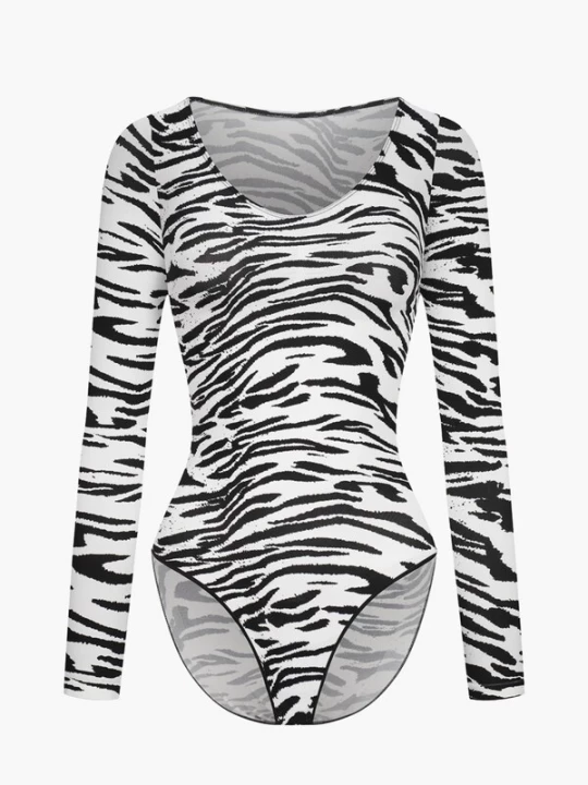 Foto van product cfab Shapingbody 'Bodysuit Sculpting Shapewear Longsleeve mit Slip' wolwit