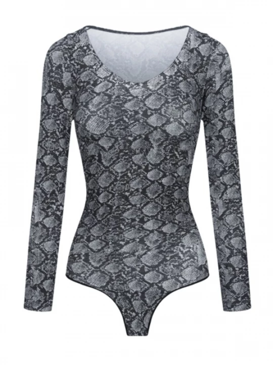 Foto van product cfab Shapingbody 'Bodysuit Sculpting Shapewear Longsleeve mit String' antraciet