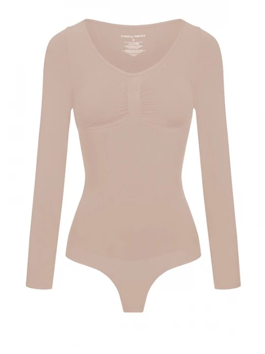 Foto van product cfab Shapingbody 'Bodysuit Sculpting Shapewear Longsleeve mit String' beige