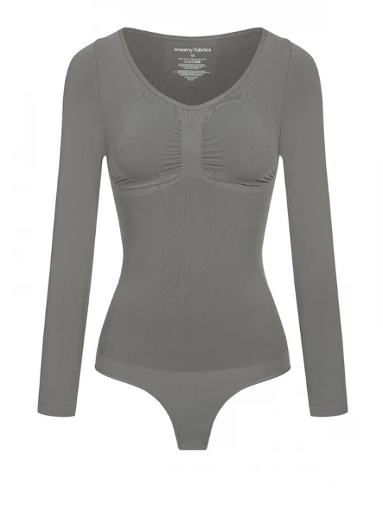 Foto van product cfab Shapingbody 'Bodysuit Sculpting Shapewear Longsleeve mit String' grafiet